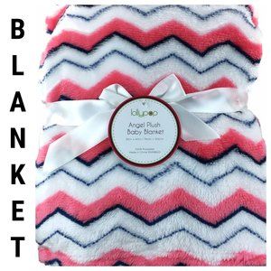 Chevron Print Blanket Baby Kids Toddler Swaddle Swaddling Pink White Blue NEW